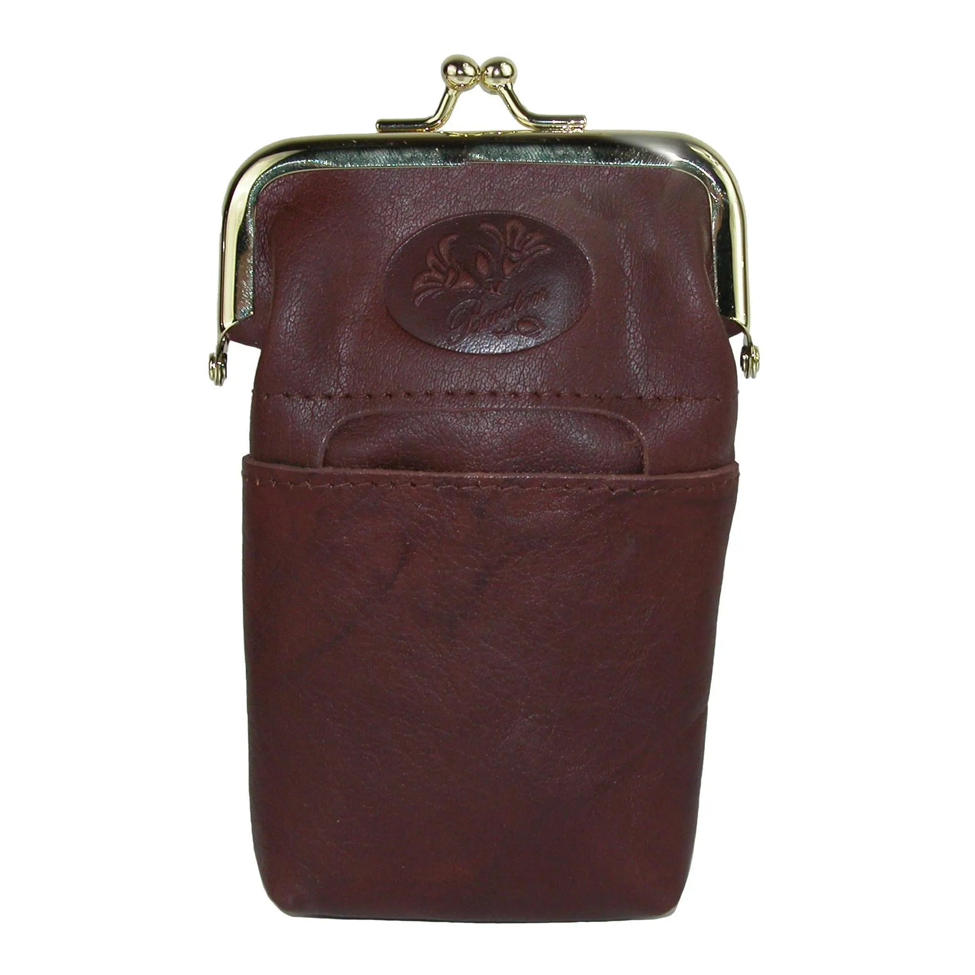 Buxton Women's Leather Framed Cigarette Case Wallet with Floral Emboss