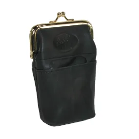 Buxton Women's Leather Framed Cigarette Case Wallet with Floral Emboss