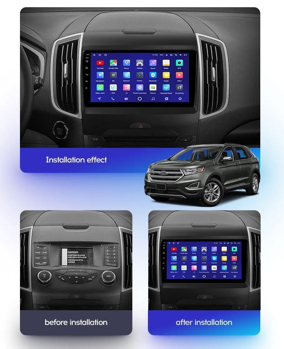 Car Dealz 10.2" Android 10.0 Ford Edge 2 2015 - 2018 In Dash Plus OEM Fascia