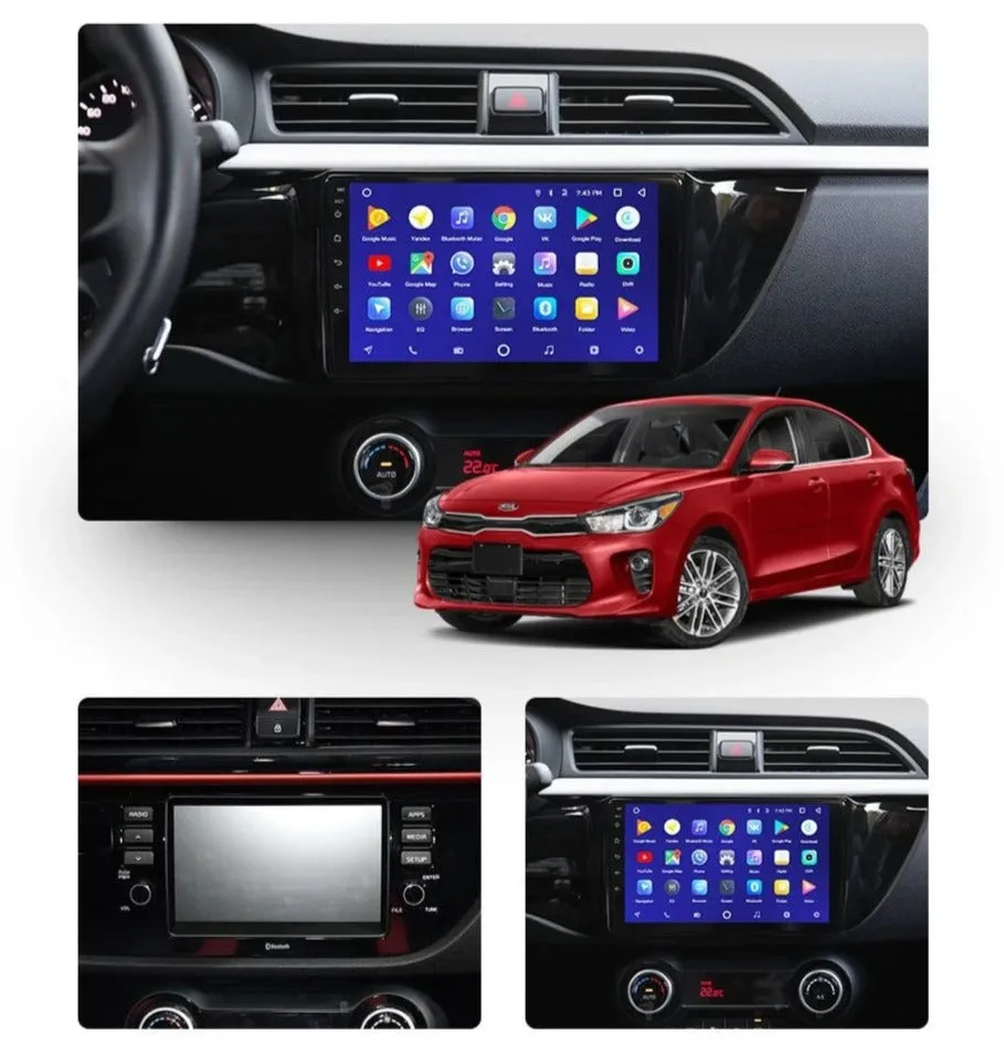 Car Dealz 10.2" Android 10.0 Kia Rio 3 4 2011-2019 In Dash Plus OEM Fascia
