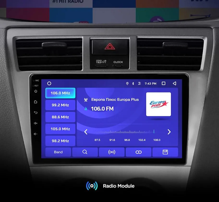 Car Dealz 10.2" Android 10.0 Toyota VIOS 2008-2012 In Dash Plus OEM Fascia