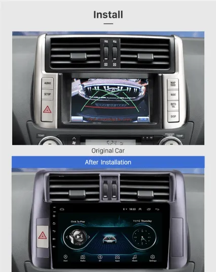 Car Dealz 9" Android 10.0 For Toyota Prado Hi-Model 2009-2013 In Dash Plus OEM Fascia