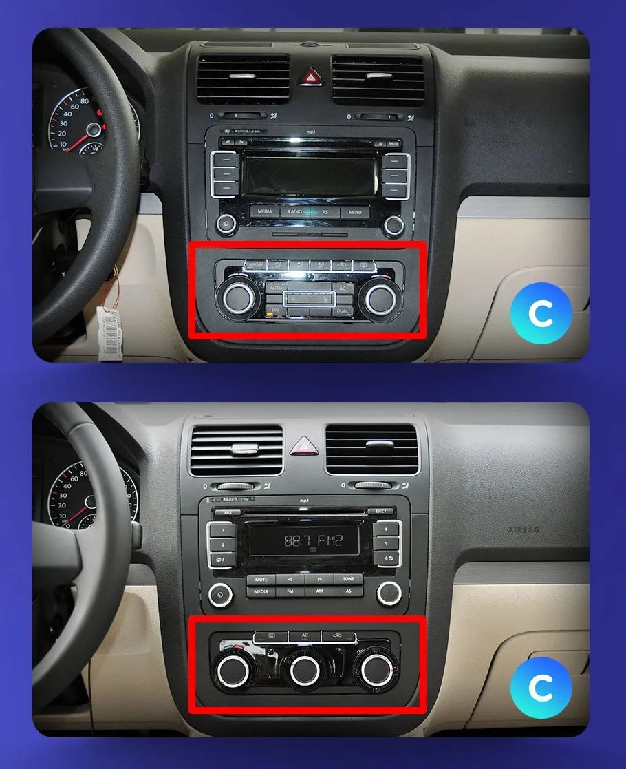 Car Dealz Elite 4G Data Model 10.2" Android 12.0 For Volkswagen Jetta 5 2005-2010 In Dash Plus OEM Fascia