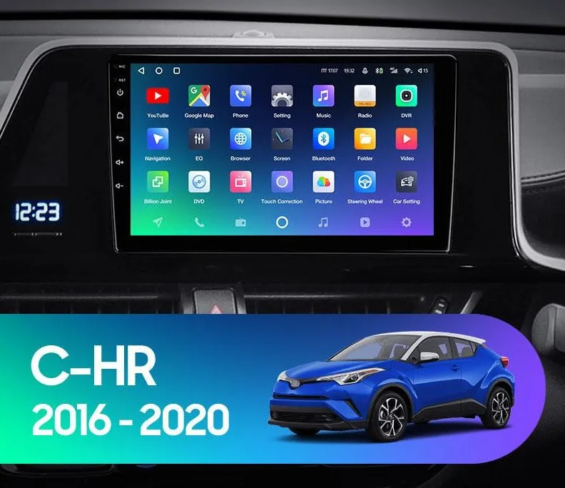 Car Dealz Premium Advanced 4G Data Model 10.2" Android 12.0 For Toyota C-HR CHR 2016 - 2020