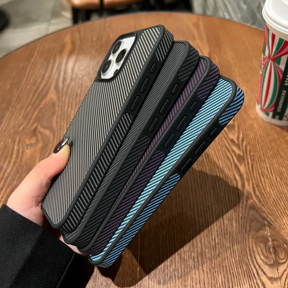 Carbon Fiber Texture PC (Hard) Phone Case - iPhone 16 Pro Max
