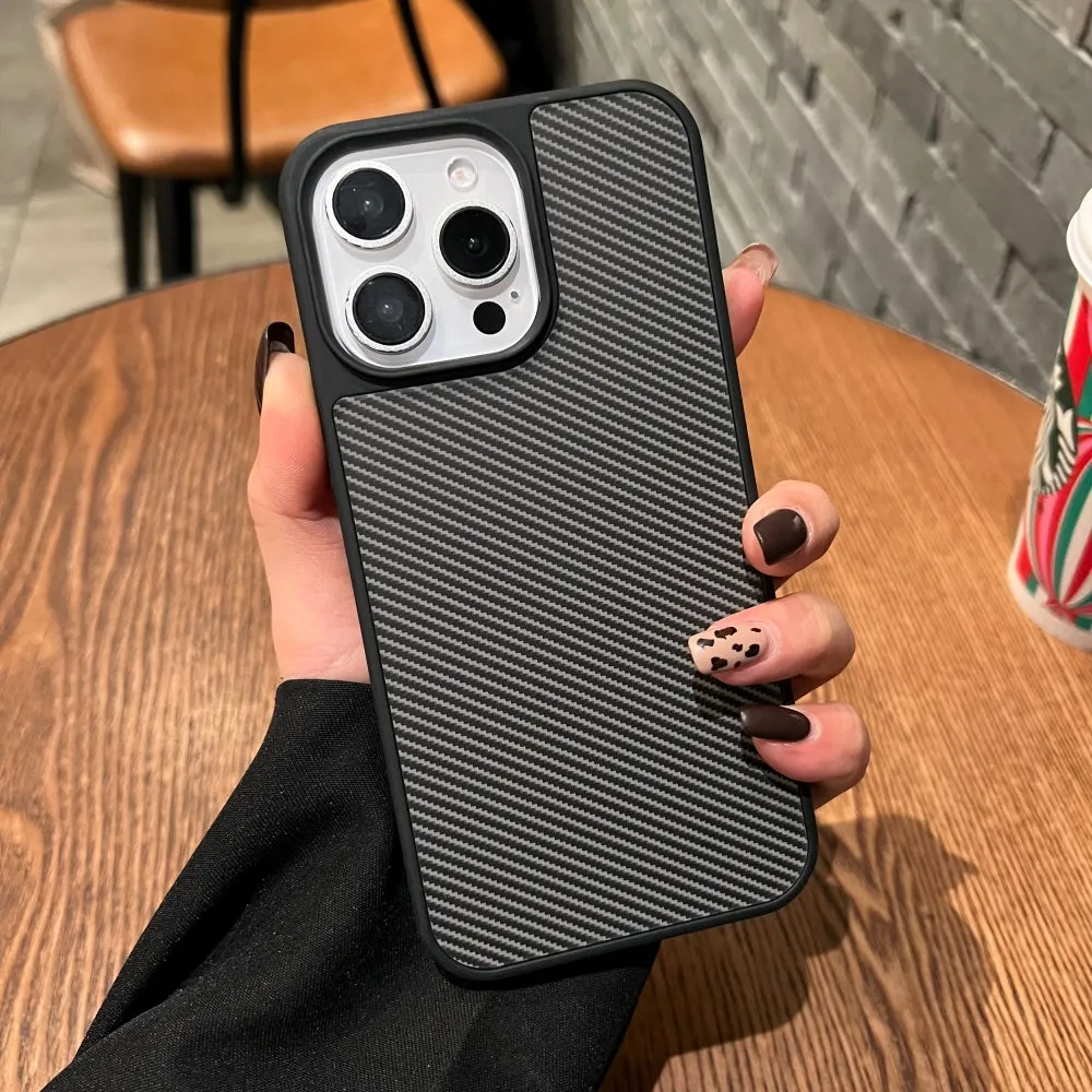 Carbon Fiber Texture PC (Hard) Phone Case - iPhone 16 Pro Max