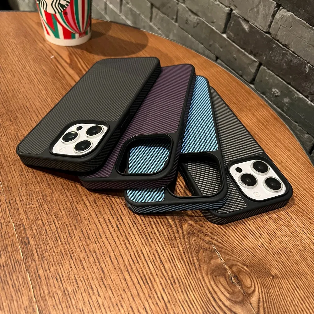Carbon Fiber Texture PC (Hard) Phone Case - iPhone 16 Pro Max