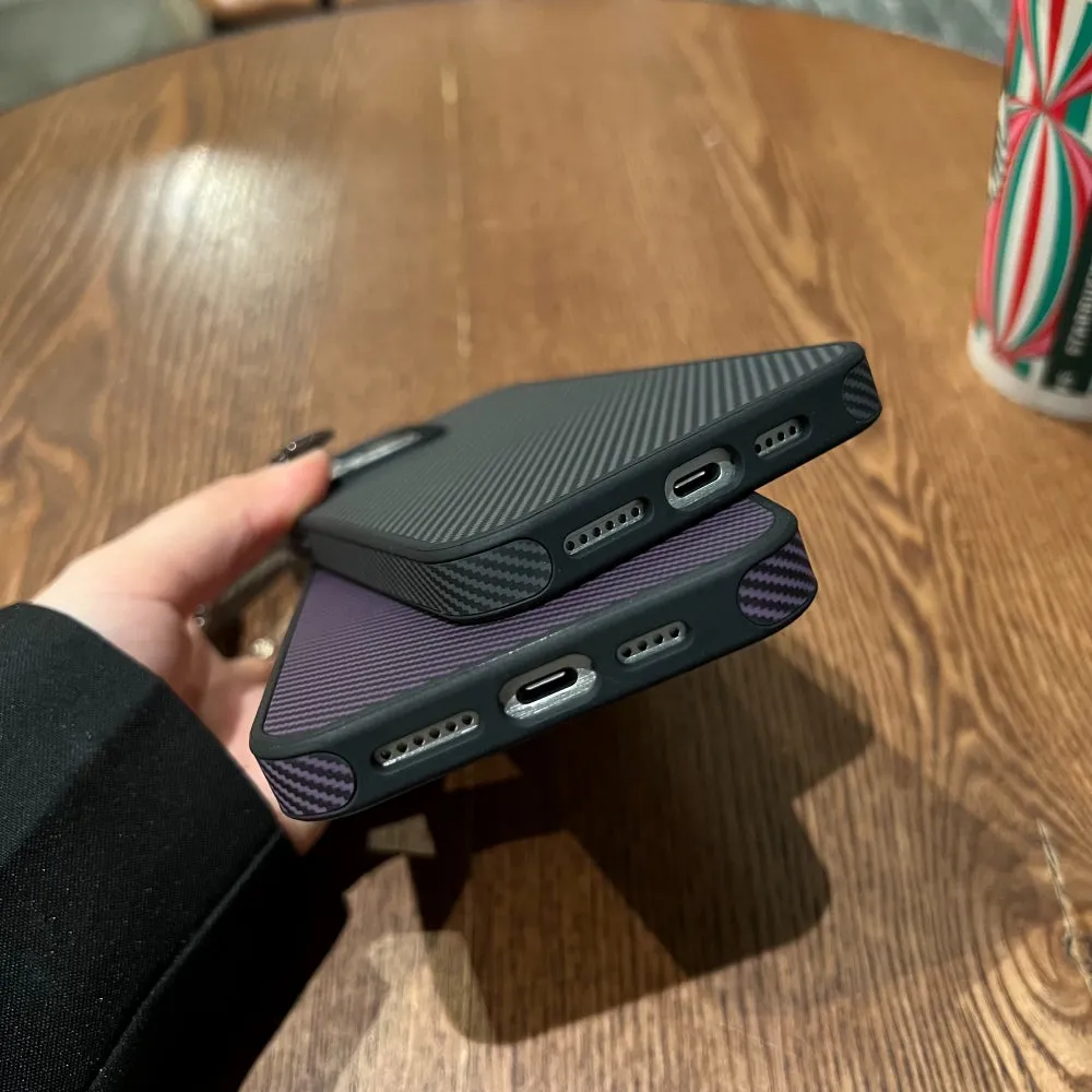 Carbon Fiber Texture PC (Hard) Phone Case - iPhone 16 Pro