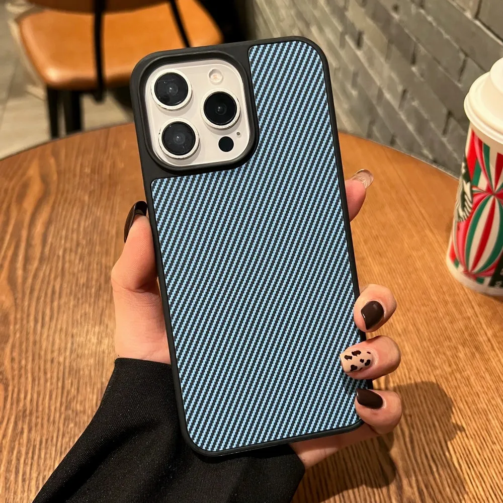 Carbon Fiber Texture PC (Hard) Phone Case - iPhone 16 Pro