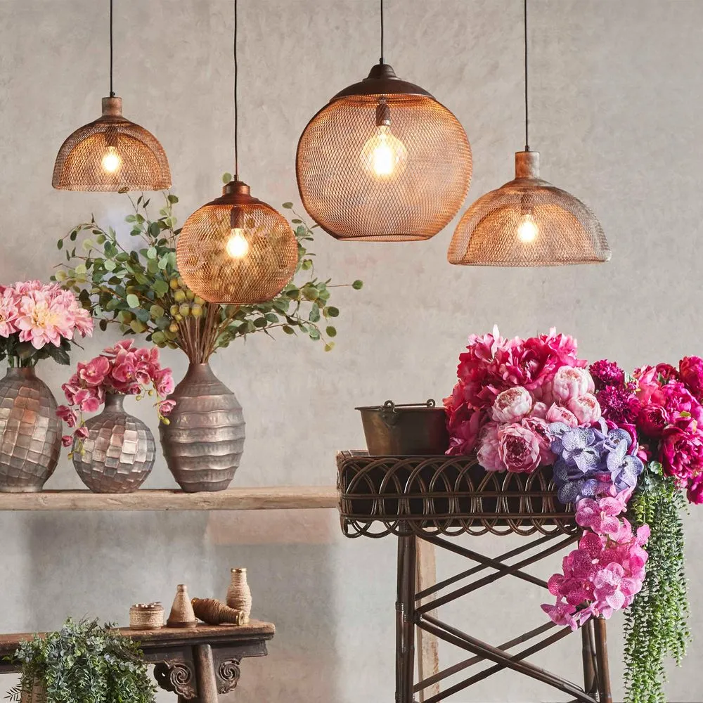 Carlo Medium Hanging Lamp in Rustic