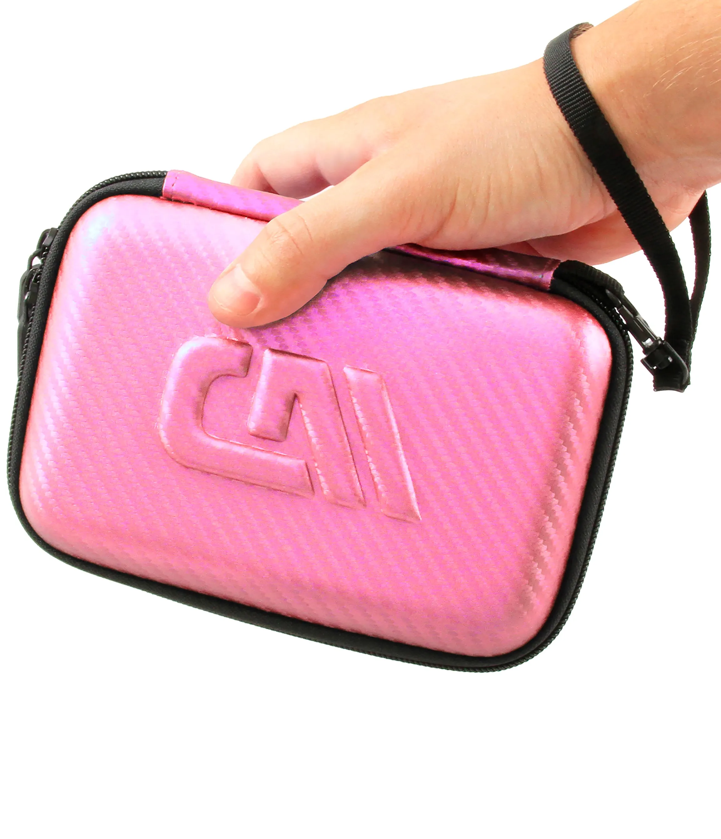 CASEMATIX 7" Hard Shell EVA Travel Case with Wrist Strap and Padded Divider - Fits Accessories up to 6.5" x 4" x 2"