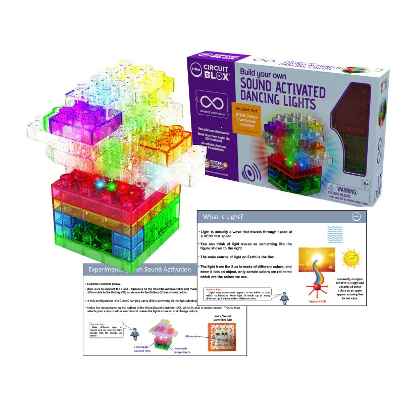 Circuit Blox™ Sound Activated Dancing Lights Classroom Set