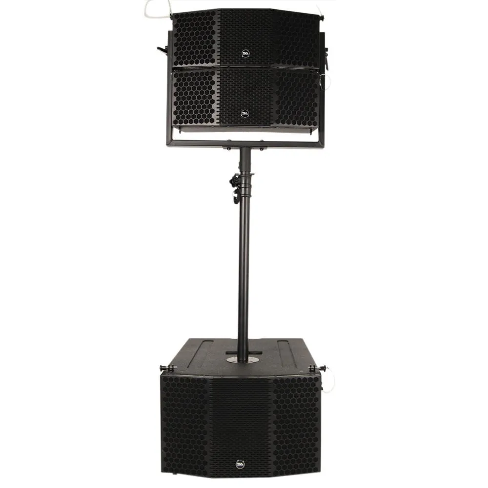 Compact 3x10 Line Array Subwoofer, Pair of Compact 2x5 Line Array Speakers, & Mounting Pole