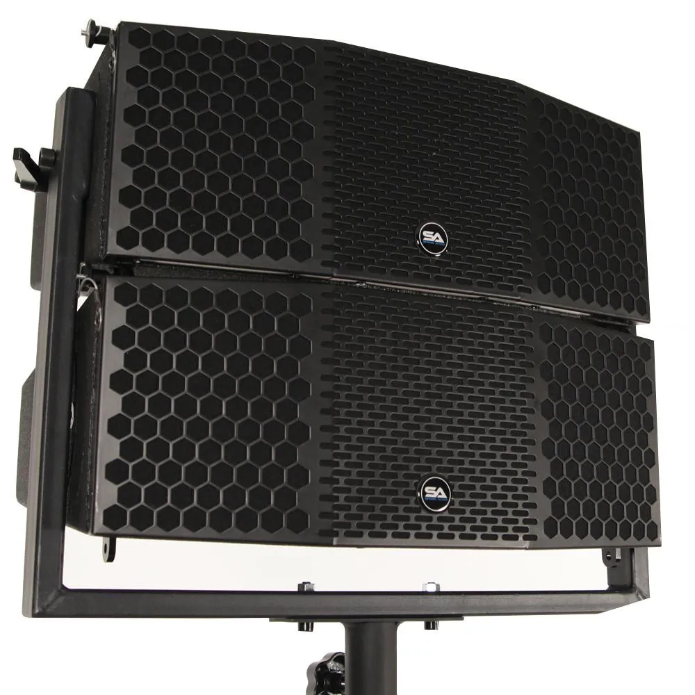 Compact 3x10 Line Array Subwoofer, Pair of Compact 2x5 Line Array Speakers, & Mounting Pole