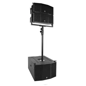 Compact 3x10 Line Array Subwoofer, Pair of Compact 2x5 Line Array Speakers, & Mounting Pole
