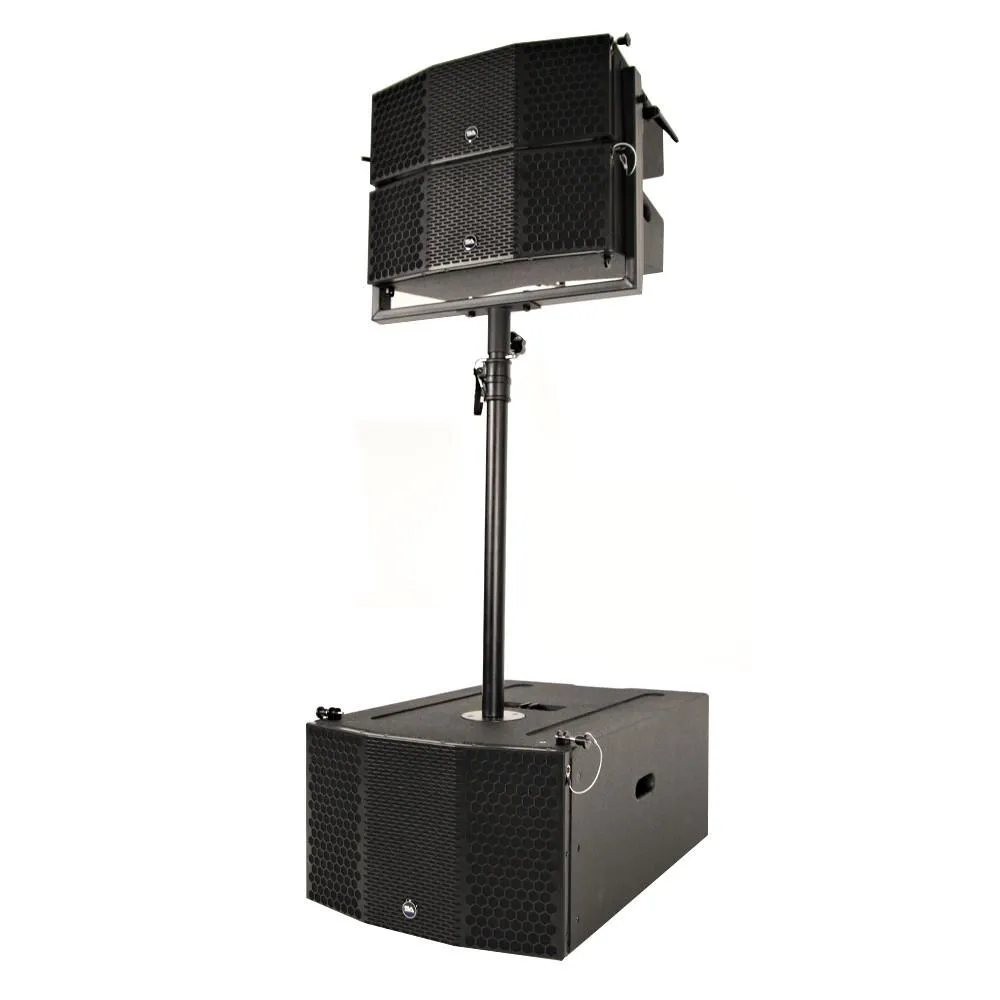 Compact 3x10 Line Array Subwoofer, Pair of Compact 2x5 Line Array Speakers, & Mounting Pole