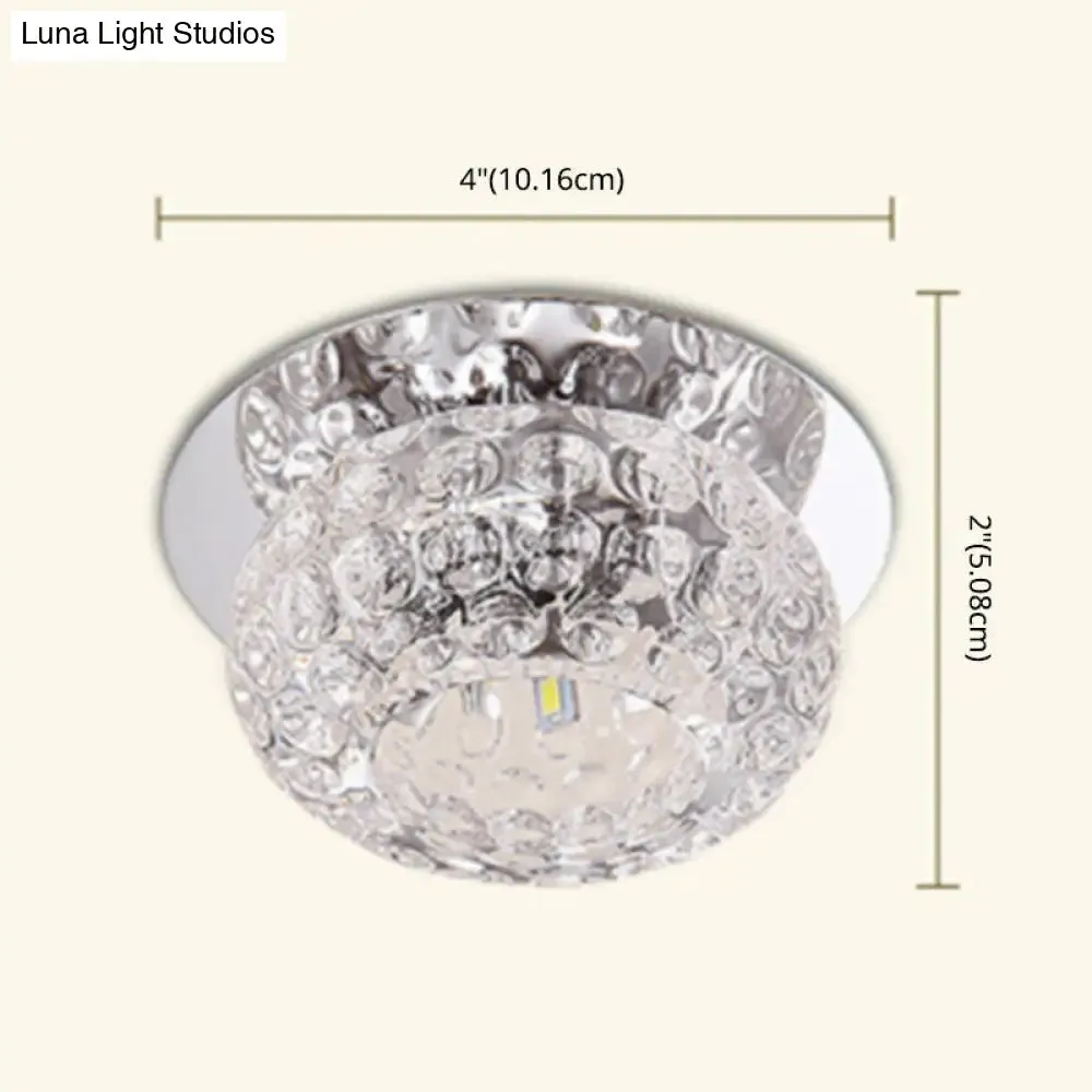 Contemporary Glass Ceiling Mount Chandelier - Semi Flush Ball Lights for Hallway