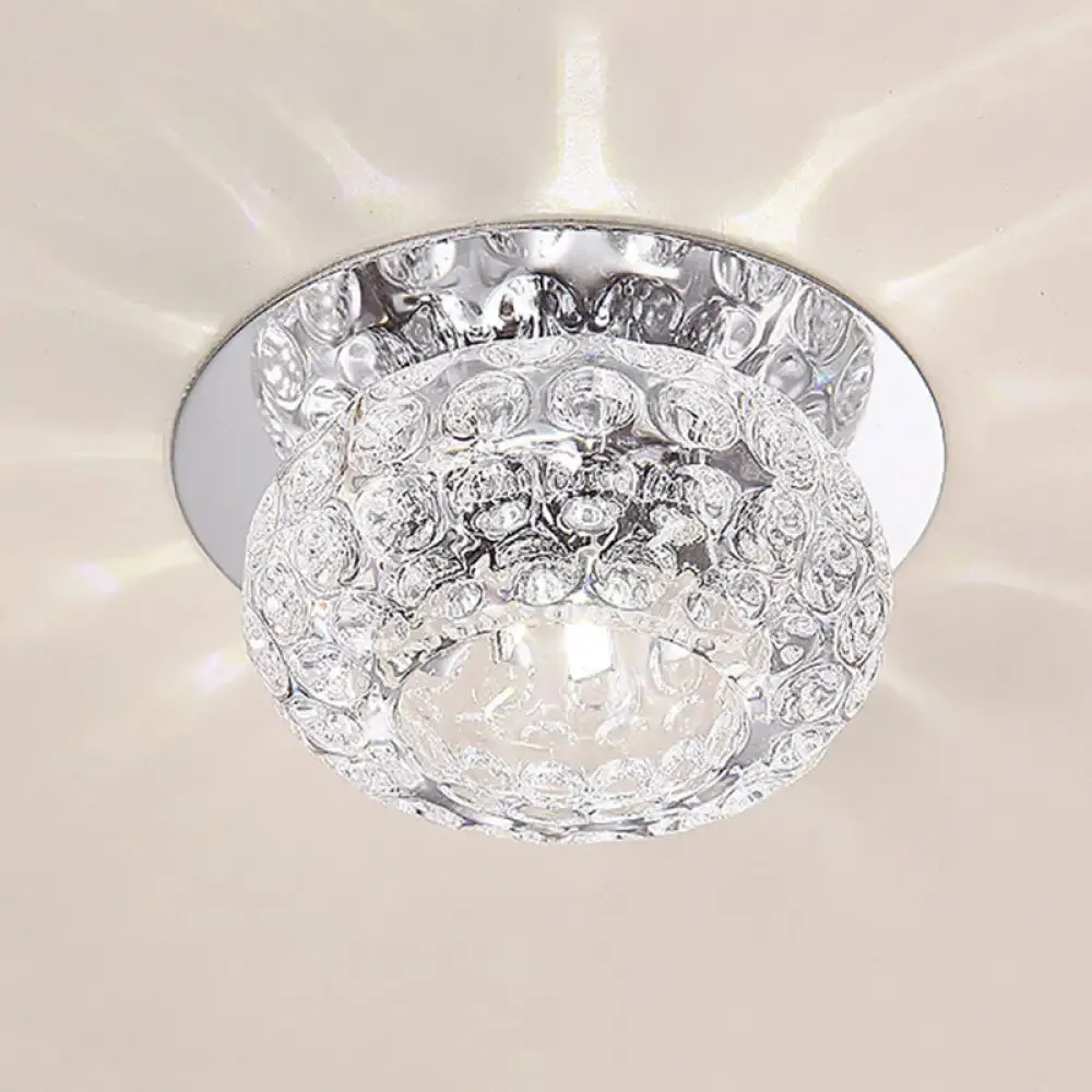 Contemporary Glass Ceiling Mount Chandelier - Semi Flush Ball Lights for Hallway