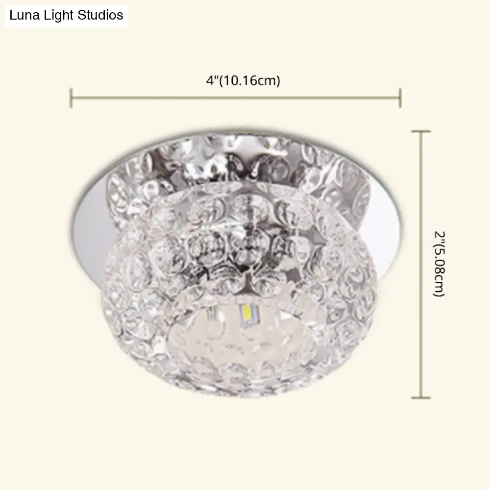 Contemporary Glass Ceiling Mount Chandelier - Semi Flush Ball Lights for Hallway