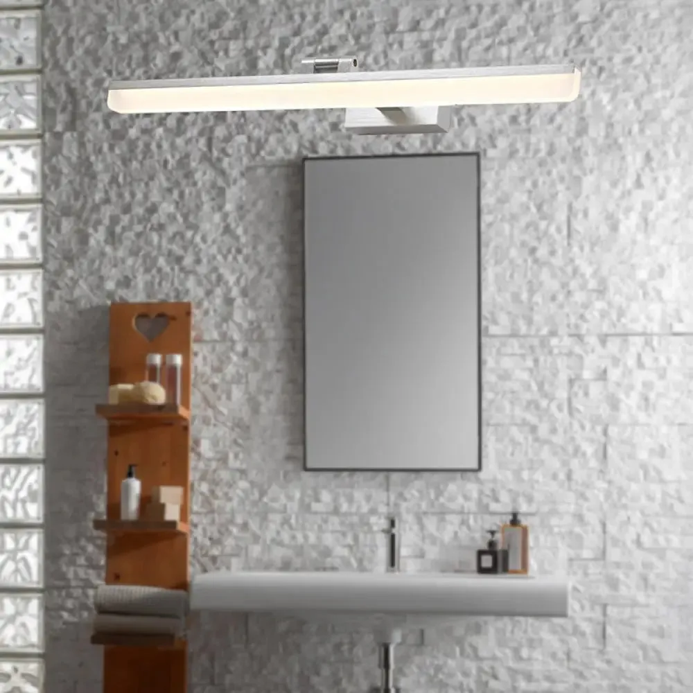 Contemporary Metal LED Vanity Sconce - 16.5"/28"/22.5" Wide - Black/Silver/Coffee - Adjustable Lighting