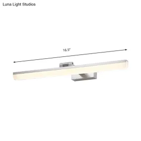 Contemporary Metal LED Vanity Sconce - 16.5"/28"/22.5" Wide - Black/Silver/Coffee - Adjustable Lighting
