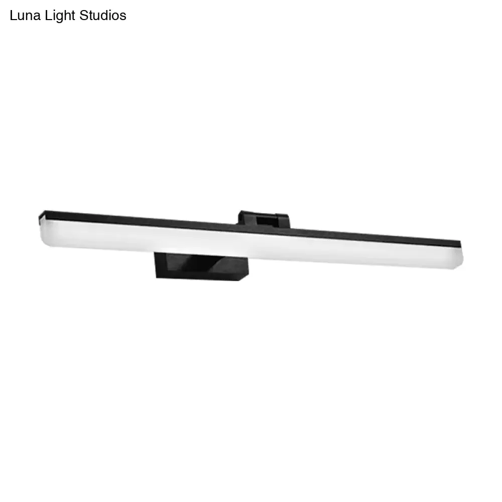 Contemporary Metal LED Vanity Sconce - 16.5"/28"/22.5" Wide - Black/Silver/Coffee - Adjustable Lighting
