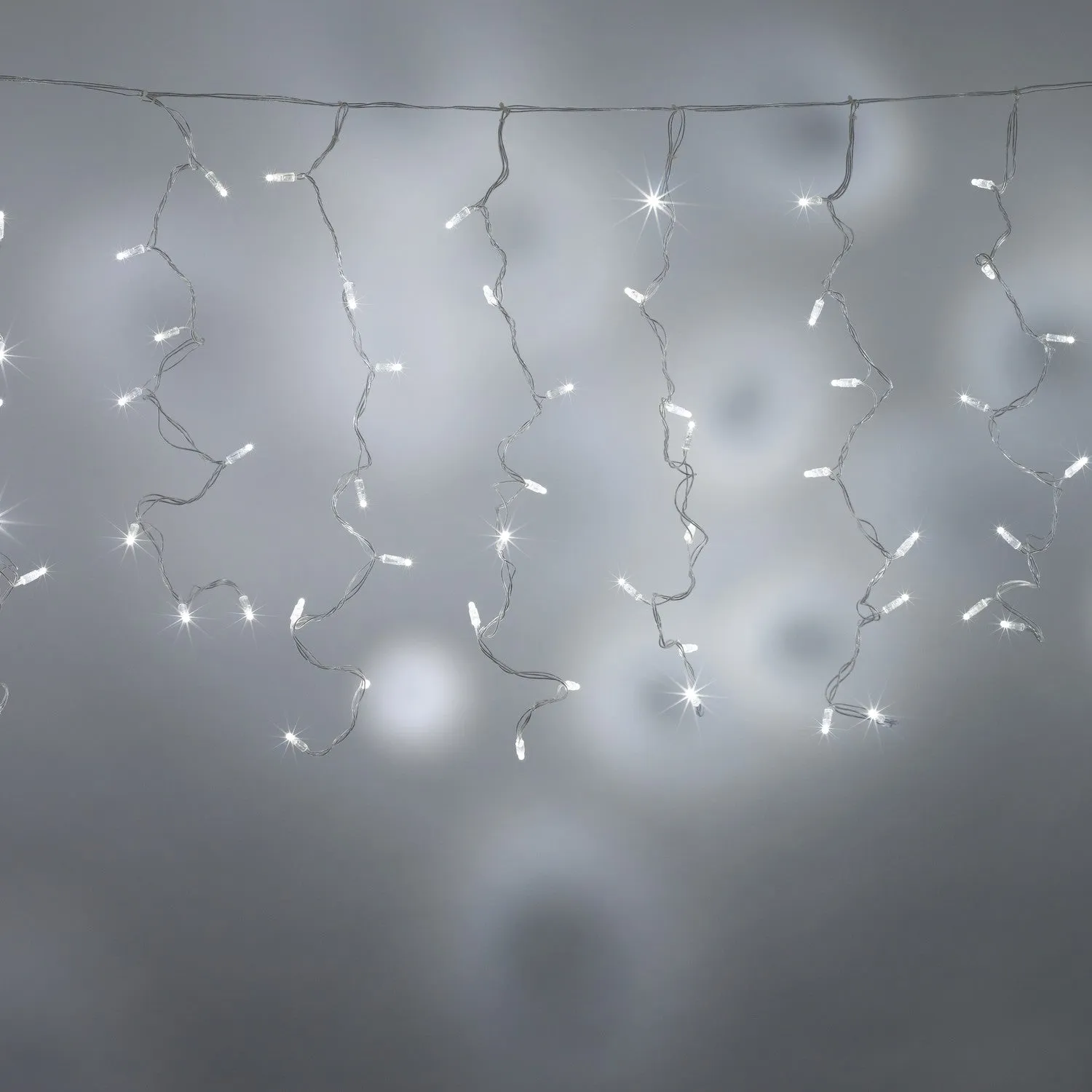 Core Connect 12m x 1m 576 White Connectable Curtain Lights Clear Cable