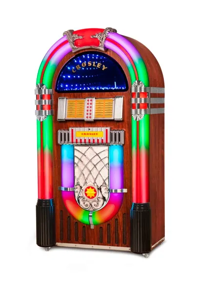 Crosley 48"H Digital LED Jukebox with Bluetooth - Walnut