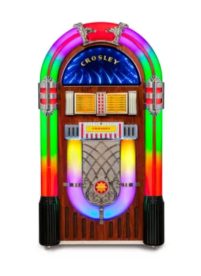 Crosley 48"H Digital LED Jukebox with Bluetooth - Walnut