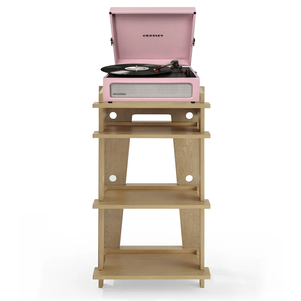 Crosley Voyager Bluetooth Portable Turntable   Crosley SOHO Stand Bundle - Amethyst
