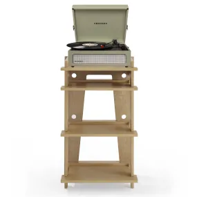 Crosley Voyager Bluetooth Portable Turntable   Crosley SOHO Stand Bundle - Sage