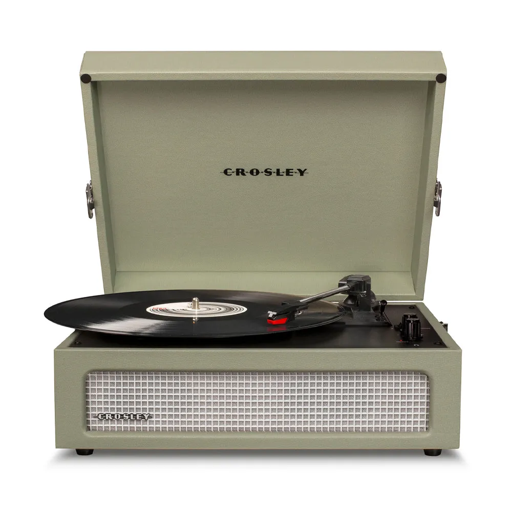Crosley Voyager Bluetooth Portable Turntable   Crosley SOHO Stand Bundle - Sage