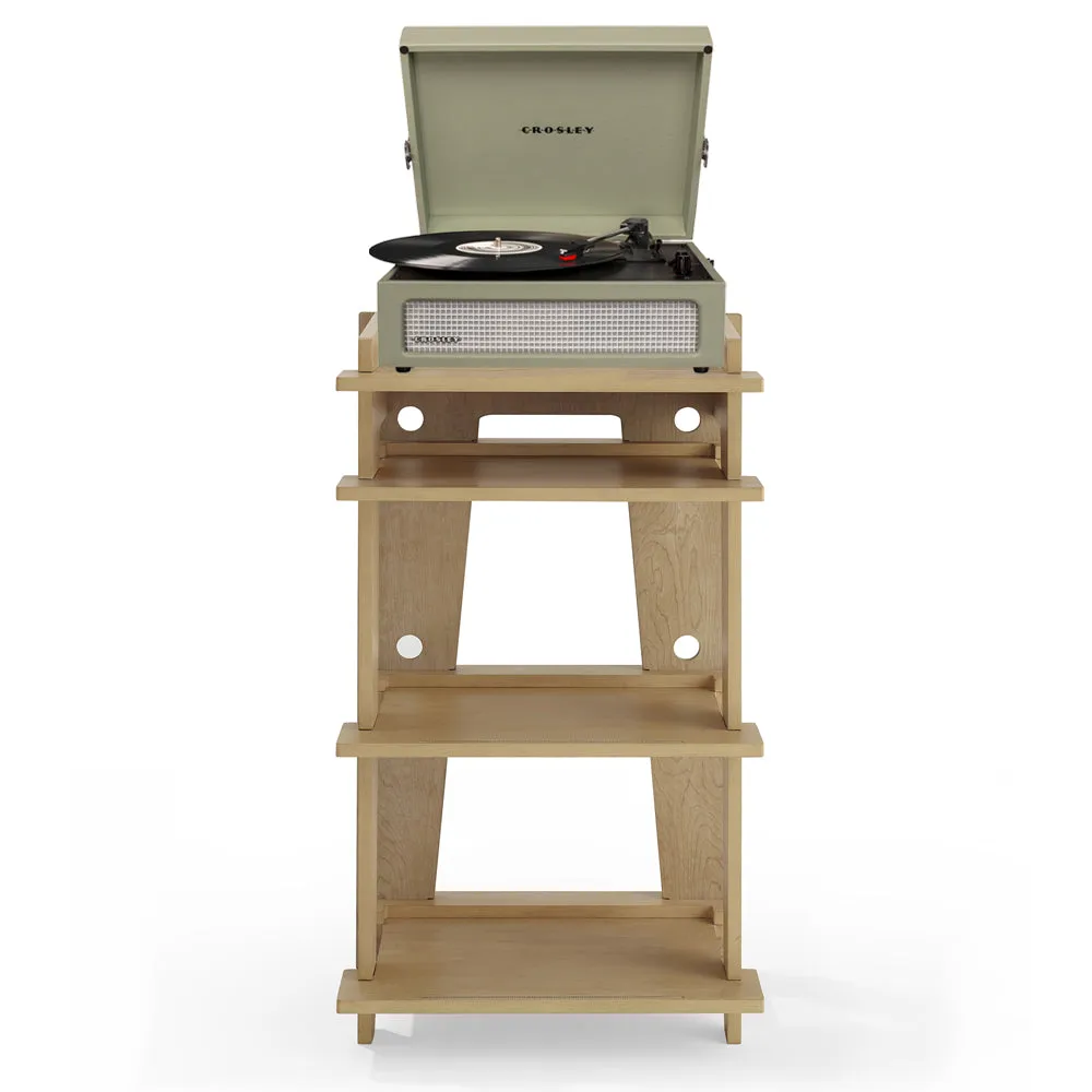 Crosley Voyager Bluetooth Portable Turntable   Crosley SOHO Stand Bundle - Sage