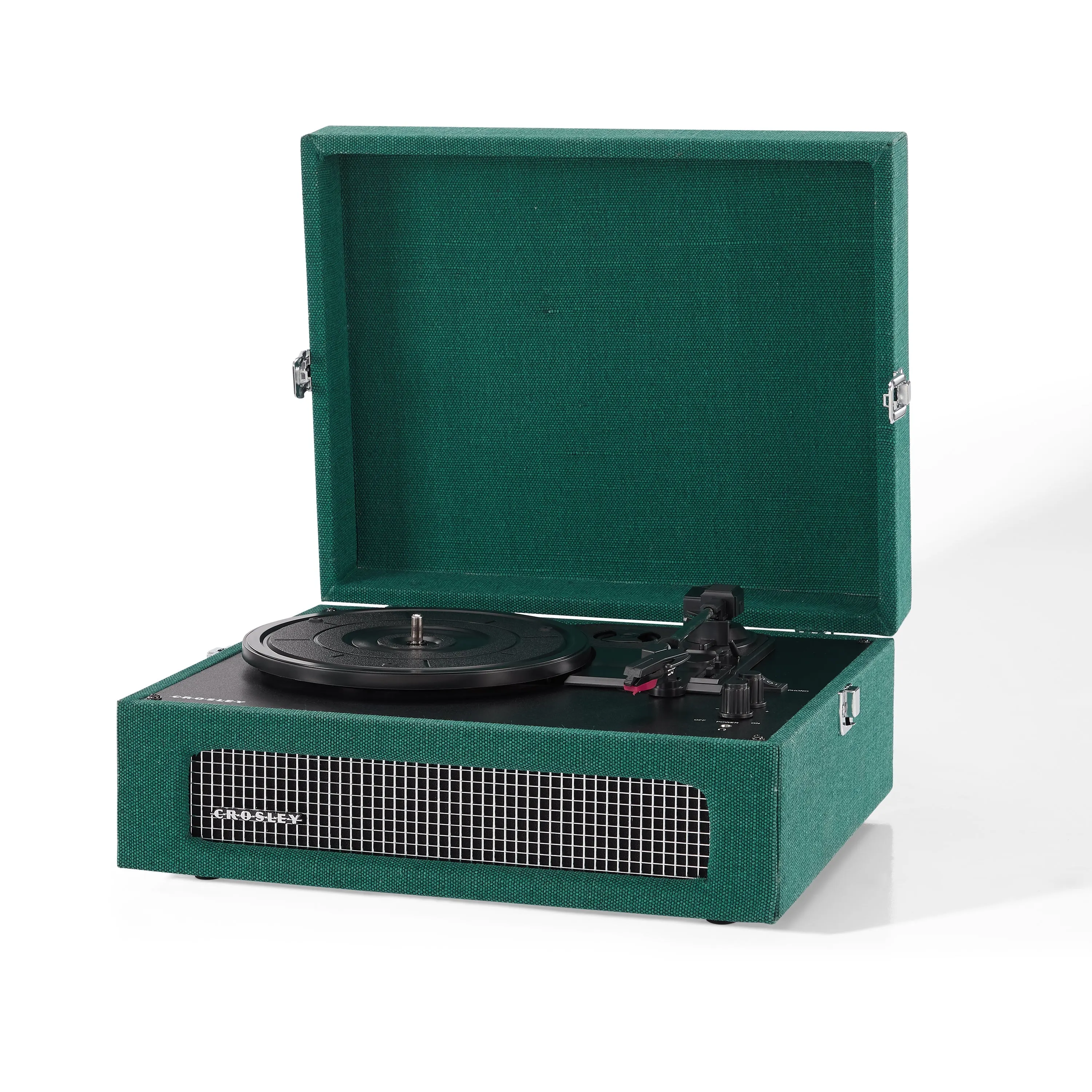 Crosley Voyager Bluetooth Portable Turntable - Dark Aegean   Bundled Record Storage Crate