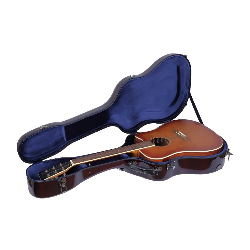 Crossrock CRF6030DRD Air Carbon Dreadnought Guitar Case - Red