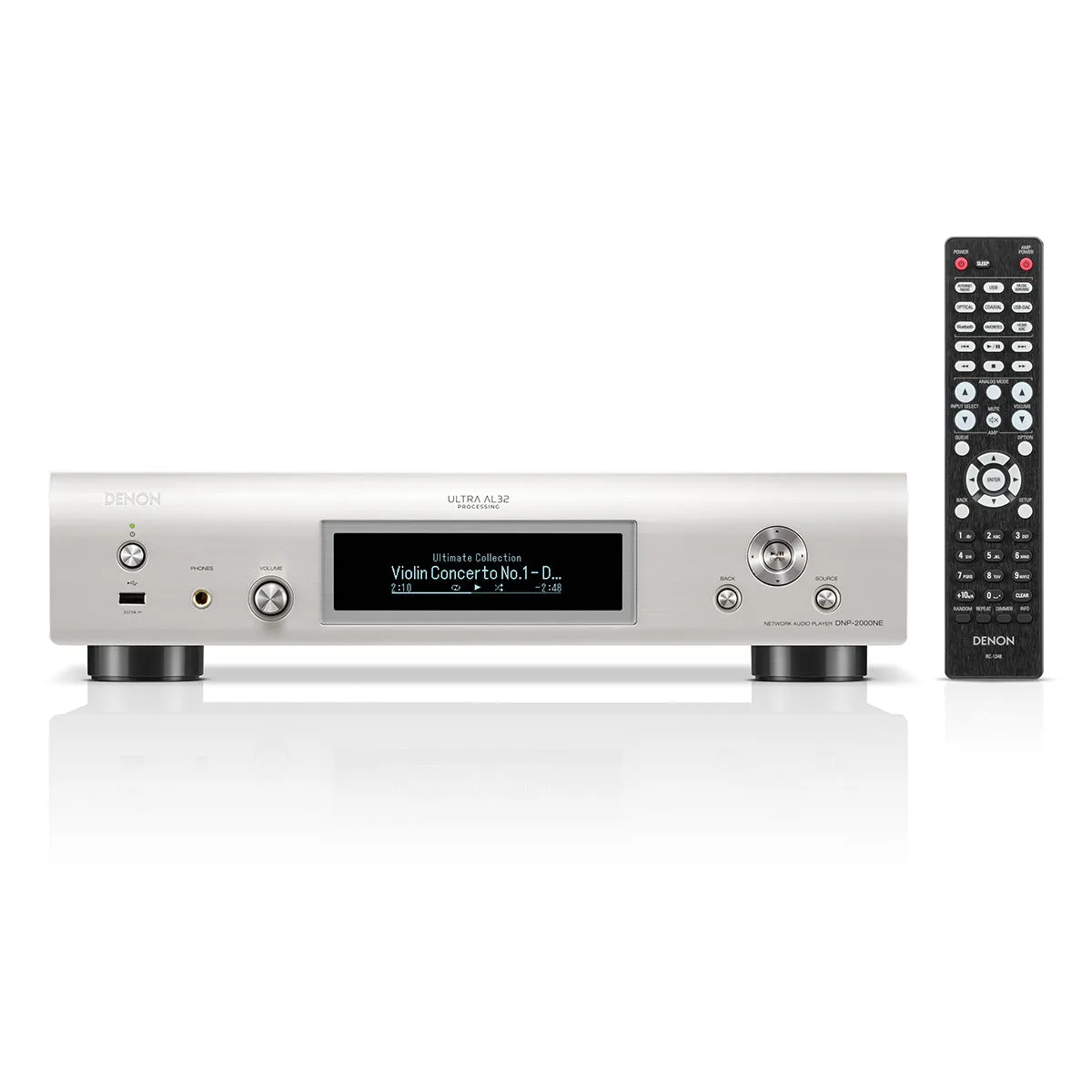 Denon DNP-2000NE Network Player with Ultra AL32 Processing and HEOS Built-In (Silver)