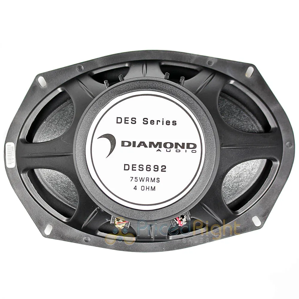 Diamond Audio 6x9" Coaxial Speakers 150 Watts Max Ohm 4 DES Series DES692 Pair