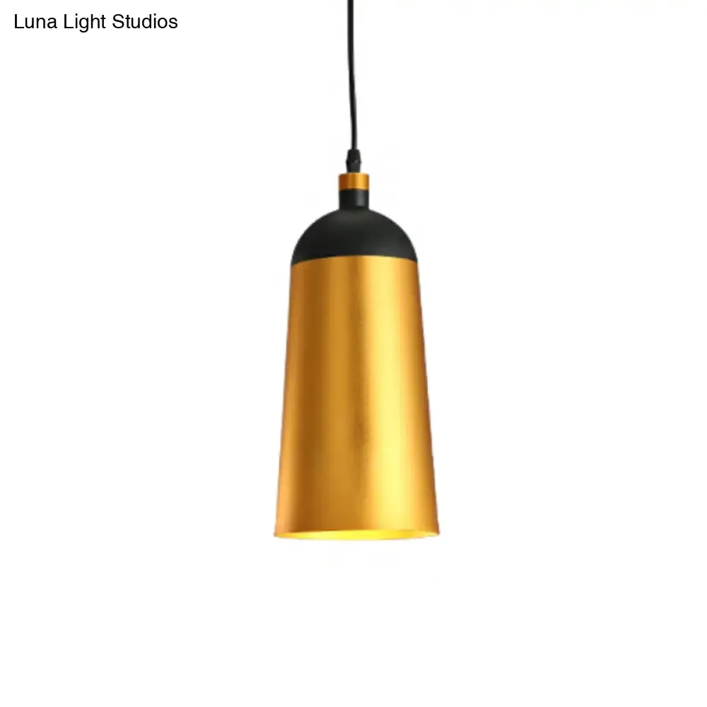 Dining Room Drop Lamp - Geometric Metal Design, 1 Head, Contemporary Hanging Light Kit