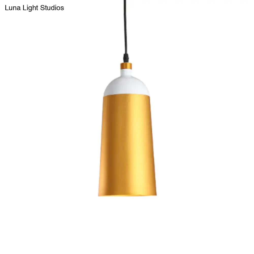 Dining Room Drop Lamp - Geometric Metal Design, 1 Head, Contemporary Hanging Light Kit