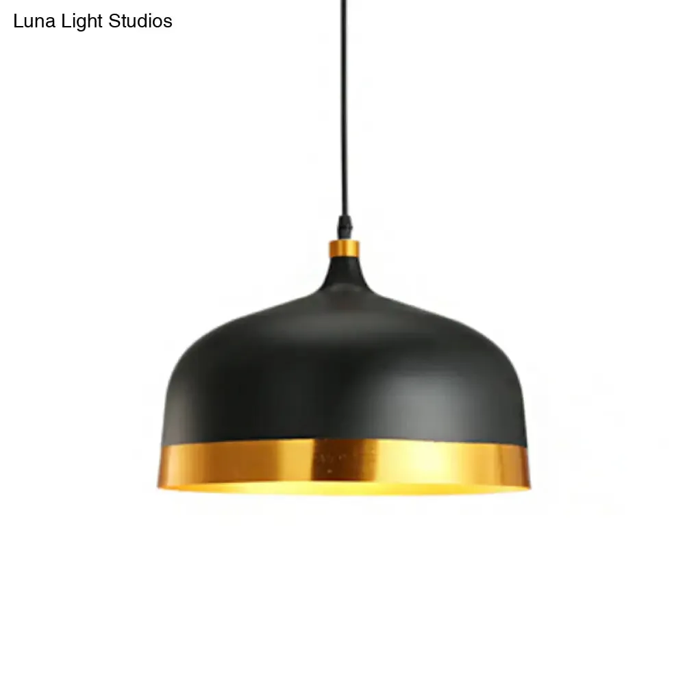 Dining Room Drop Lamp - Geometric Metal Design, 1 Head, Contemporary Hanging Light Kit