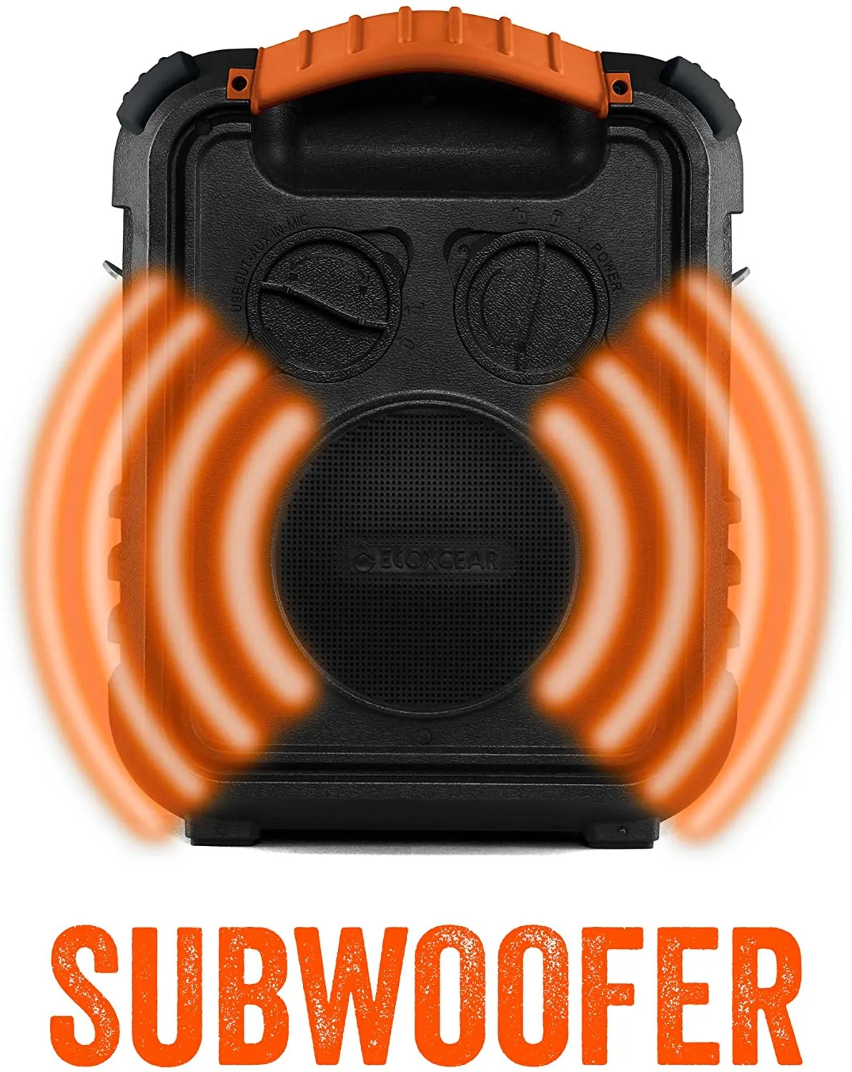 EcoXgear EcoXplorer Rugged Waterproof Shockproof Portable Bluetooth Speaker, AM/FM/Wireless, GDI-EXPLR100 Orange