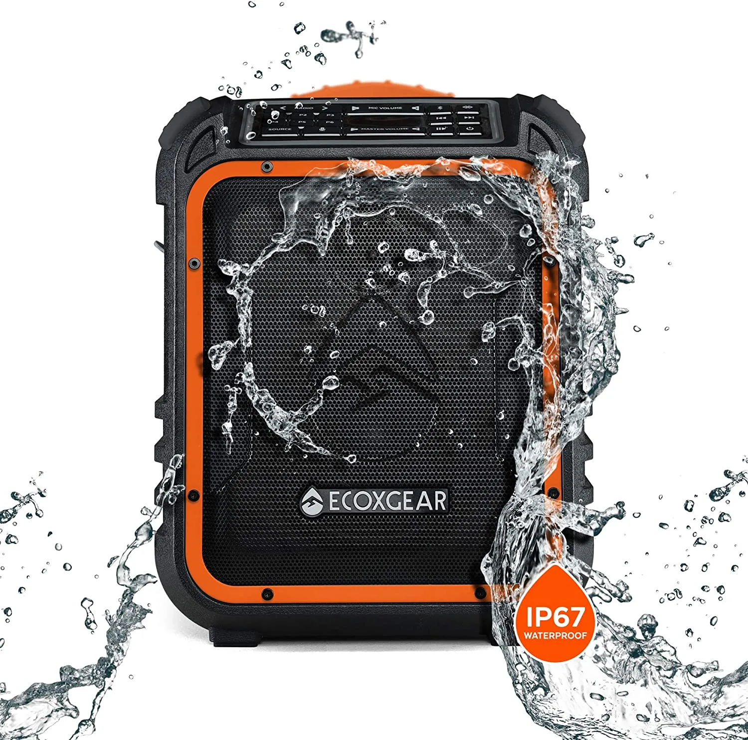 EcoXgear EcoXplorer Rugged Waterproof Shockproof Portable Bluetooth Speaker, AM/FM/Wireless, GDI-EXPLR110 Grey