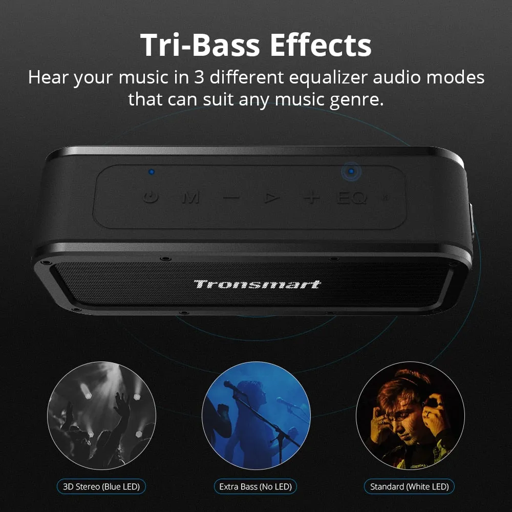 Element Force Bluetooth Speaker IPX7 Waterproof Portable Speaker 40W Computer Speakers 15H