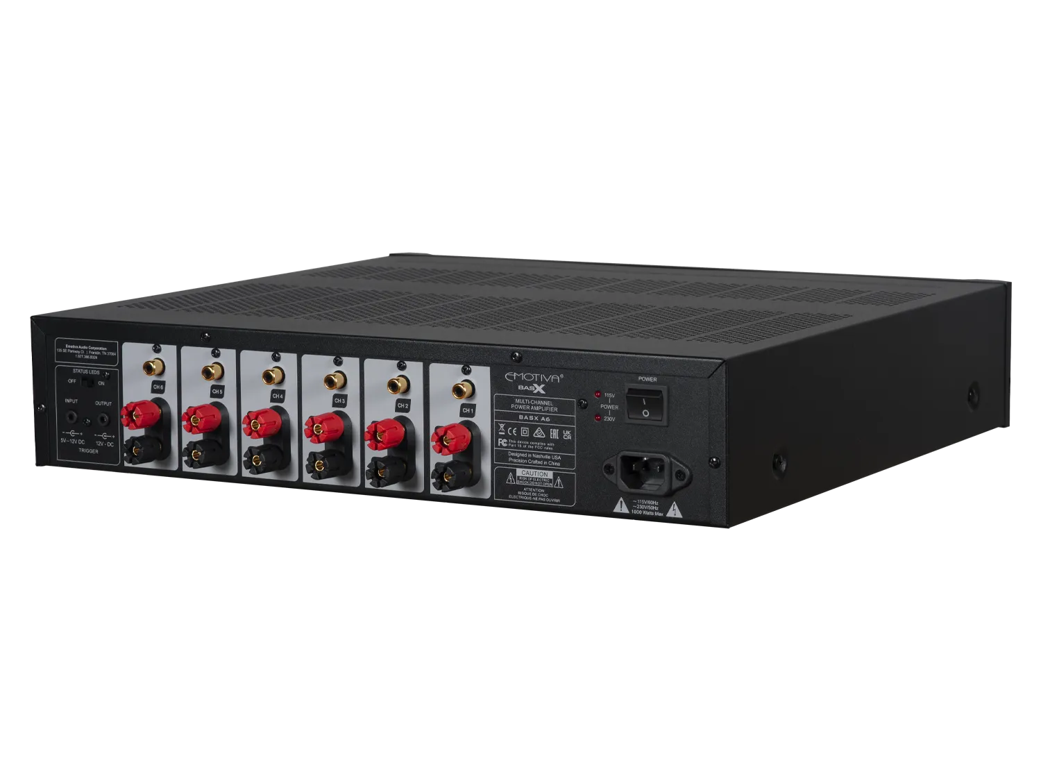Factory Renewed BasX A6 Six-Channel Power Amplifier