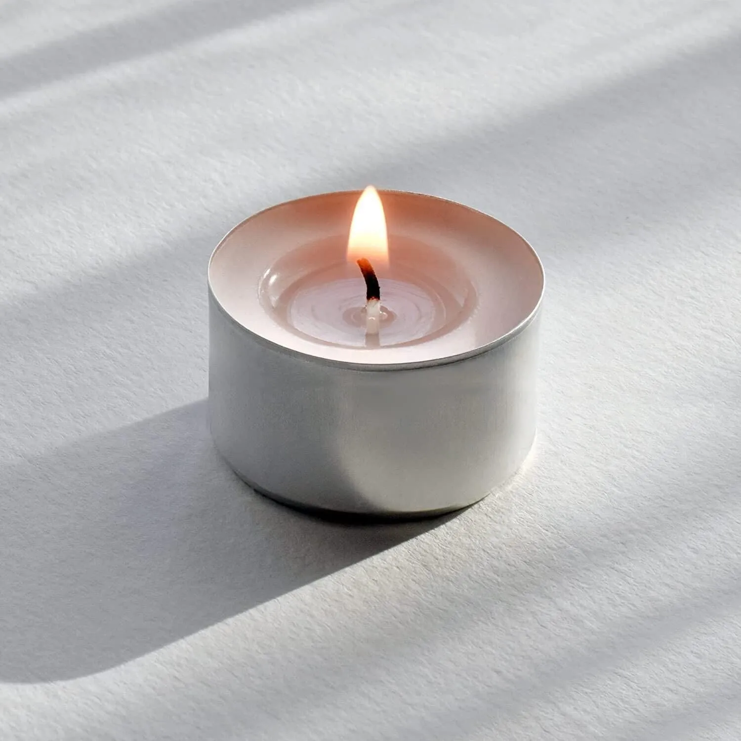 FOBHIYA® 100% Pure Wax Tealight Candles, Unscented Long Burning Tea Light Candles, 8-9 Hours - Perfect for Christmas, Valentines Day, Birthday Celebration (Pack-50)