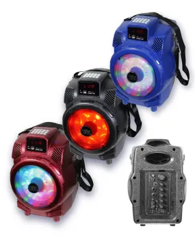 Fully Amplified 1200 Watts Peak Power 6.5” Portable Speaker with LED Light