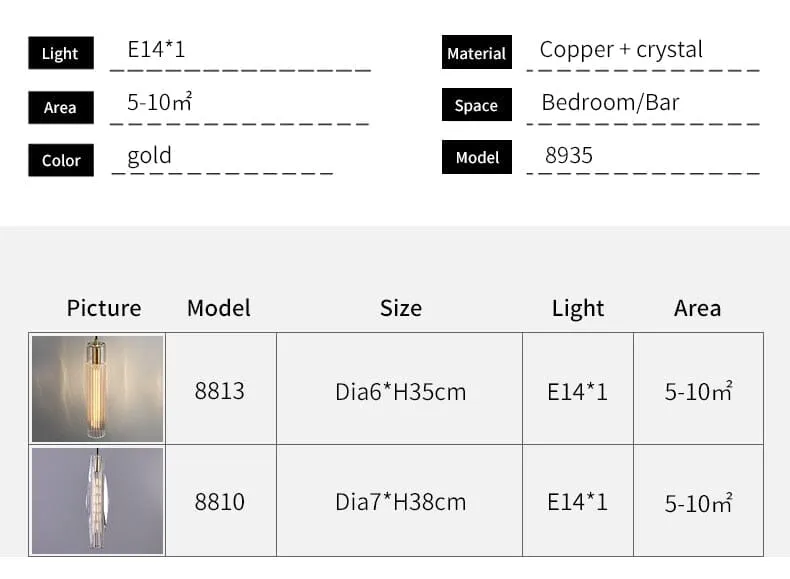 Futuna Crystal LED Pendant Light