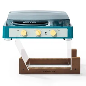 Gadhouse Brad MKII Record Player - Green   Bundled Crosley Record Storage Display Stand