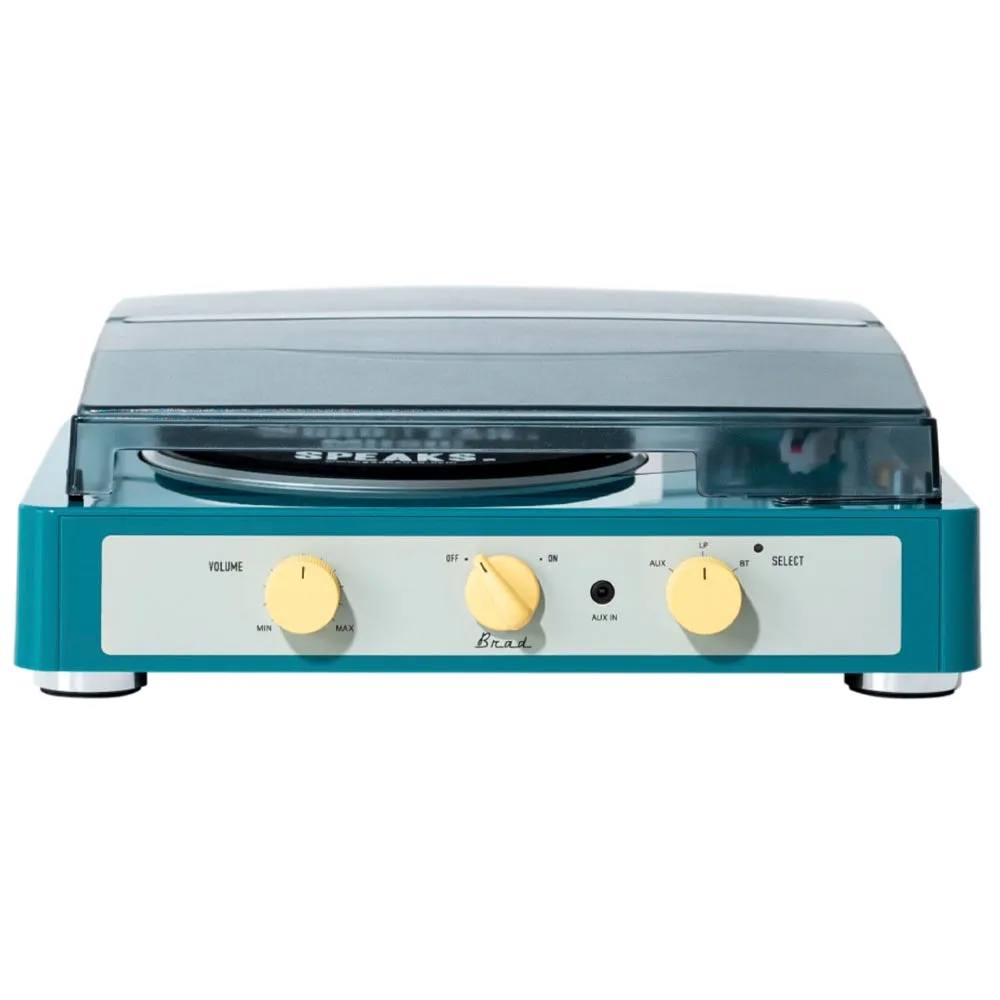 Gadhouse Brad MKII Record Player - Green   Bundled Crosley Record Storage Display Stand