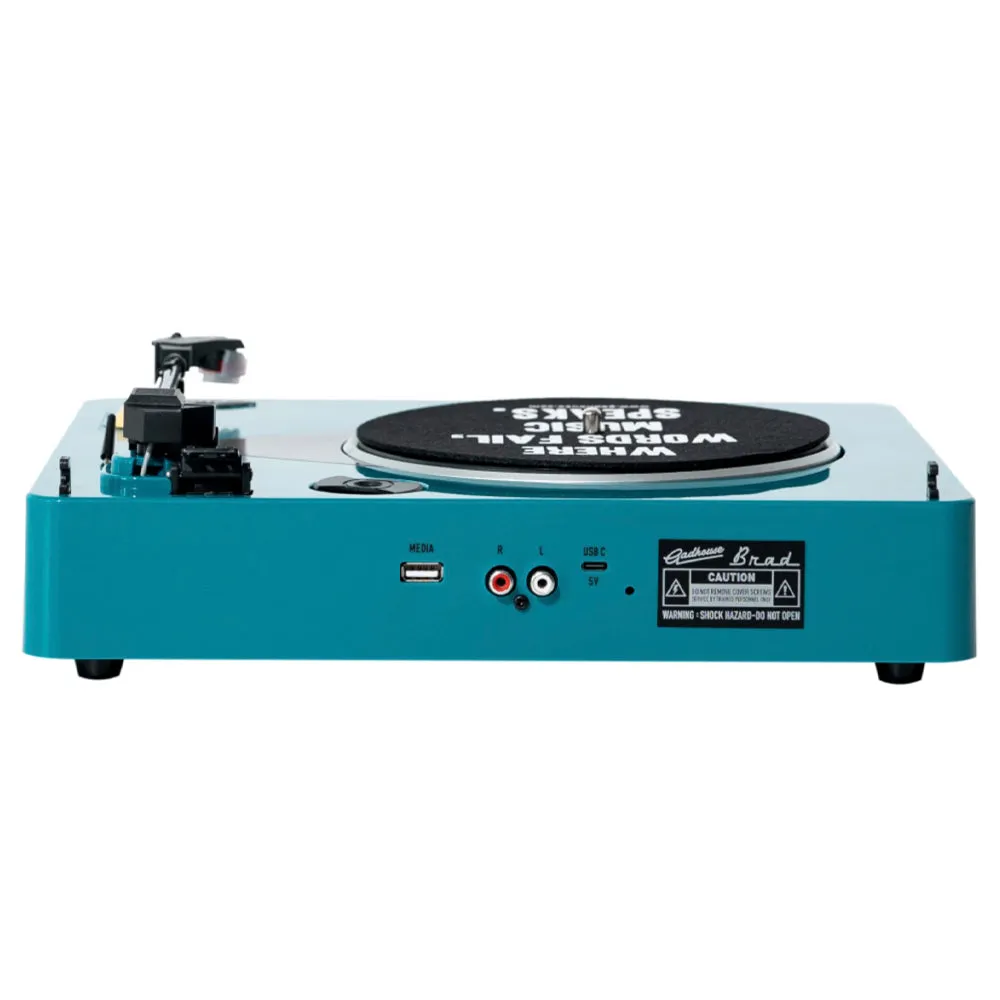 Gadhouse Brad MKII Record Player - Green   Bundled Crosley Record Storage Display Stand